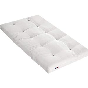 Terre de Nuit Matelas futon coton traditionnel, 13cm ecru 90x200 Beige 200x13x90cm