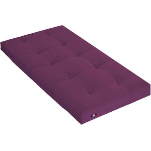 Terre de Nuit Matelas futon coton traditionnel, 13cm violet 90x190