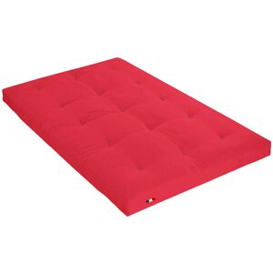 Terre de Nuit Matelas futon coton traditionnel, 13cm rouge 140x200 - Publicité