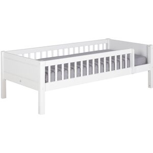 ID Kids Lit enfant avec barrieres bois massif blanc 90x190 cm