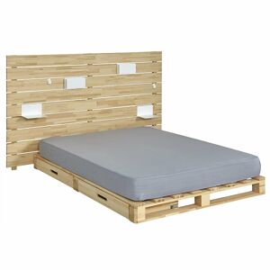 ID Kids Pack lit avec tête de lit bois massif 140x200 cm