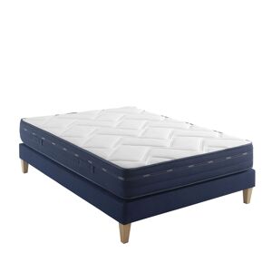 Someo Ensemble matelas ressorts mémoire de forme, sommier pieds 140x200 - Publicité