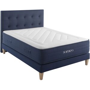 Someo Ensemble matelas ressorts, latex et, sommier, pieds et tête de lit 180