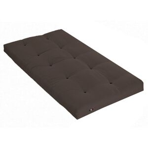 Idliterie Matelas futon Coton Chocolat 90x190 Marron 190x15x90cm