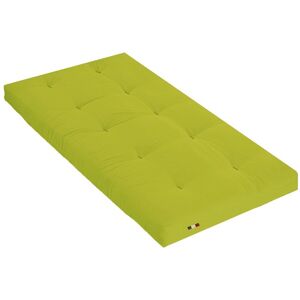 Idliterie Matelas futon Coton Pistache 90x190 Vert 190x15x90cm