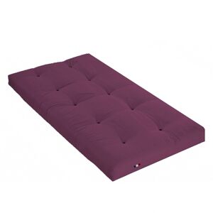 Idliterie Matelas futon Coton Aubergine 90x190 Violet 190x15x90cm