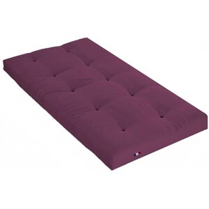 Idliterie Matelas futon Coton Aubergine 90x190 Violet 190x15x90cm