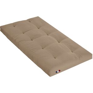 Idliterie Matelas futon Coton Taupe 90x190 Taupe 190x15x90cm