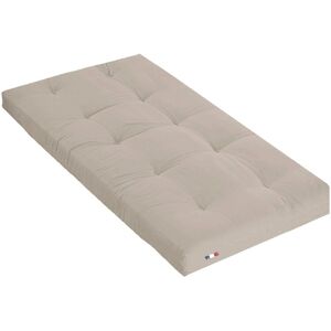 Idliterie Matelas futon Coton Taupe 90x190