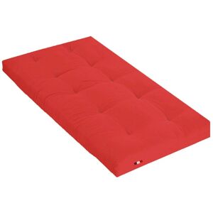 Idliterie Matelas futon Coton Rouge 90x190 Rouge 190x15x90cm