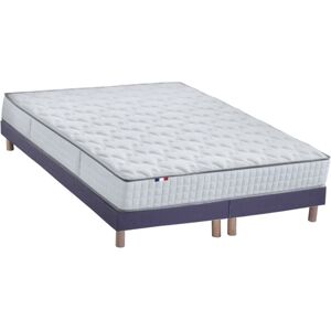 Idliterie Ensemble matelas ressort mémoire forme sommier bleu 180x200 - Publicité