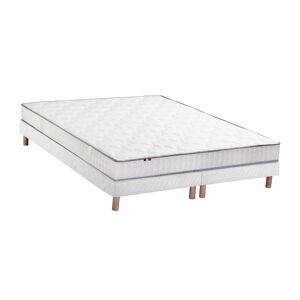 Idliterie Ensemble matelas 100% latex 3 zones sommier blanc 160x200 - Publicité