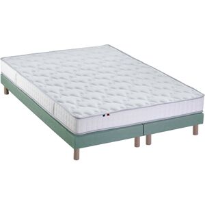 Idliterie Ensemble matelas 100% latex 3 zones sommier vert 160x200 - Publicité