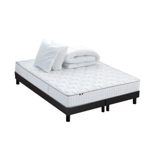 Idliterie Ensemble Matelas Ressorts + Sommier Kit couette Oreiller 180x200