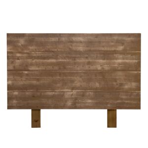 Hannun Tete de lit en bois d'epicea couleur marron vieilli pour lit 150 cm