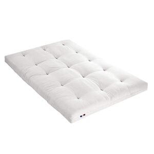 Terre de Nuit Futon coton + mousse memoire anti-taches ecru 160x200