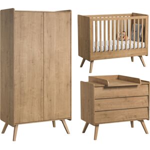 Vox Chambre bebe : Trio - lit bebe 60x120 commode armoire naturel