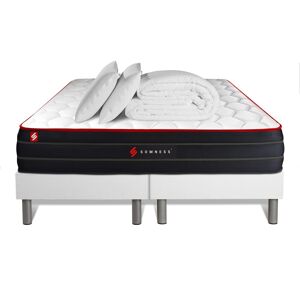 Somness Pack matelas sommier 160x200 oreiller couette