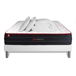 Somness Pack matelas sommier kit 200x200 oreiller couette