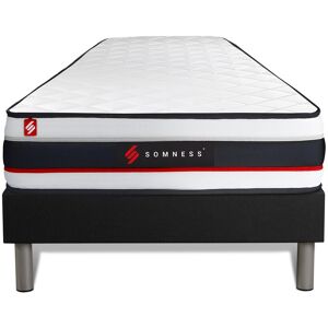 Somness Ensemble 90x200 Mousse sommier Noir