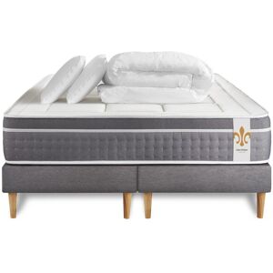 Litier Deluxe Pack matelas sommier 180x200 oreiller couette