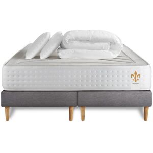 Litier Deluxe Pack matelas sommier 160x200 oreiller couette