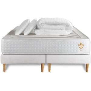 Litier Deluxe Pack matelas sommier 200x200 oreiller couette