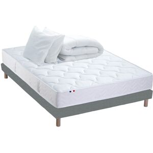 Idliterie Pack Ensemble Matelas Ressorts 1 Sommier Couette Oreillers 160x200