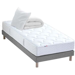 Idliterie Pack Ensemble Matelas Ressorts Sommier Couette Oreillers 90x190 - Publicité