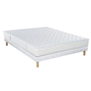 Essenzia Ensemble Matelas mousse Sommier Tradition et Pieds 110x200 - Publicité