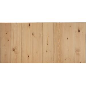 Decowood Tête de lit lames en bois de pin marron clair 180x80cm