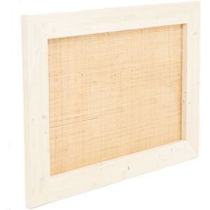 Hannun Tête de lit en bois pour lit de 150 cm couleur blanc vieilli Blanc 1x74x2cm