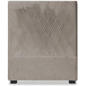 Menzzo Tête de lit 90cm velours taupe Taupe 12x11x96cm