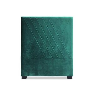 Menzzo Tête de lit 90cm velours vert Vert 12x11x96cm