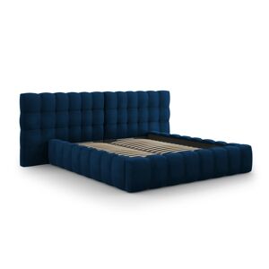 Micadoni Home Lit coffre en avec tête de lit double 180x200cm velours bleu roi - Publicité