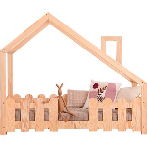 Tendresse de bébé Lit cabane 90x190 sommier inclus naturel Beige 203x133x96cm