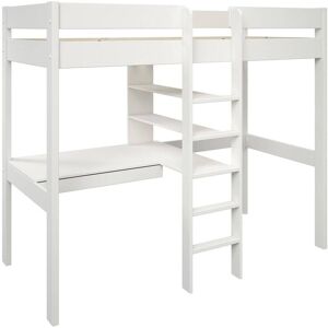 CAMIF Lit mezzanine en bois avec son fauteuil 90 x 190 cm blanc