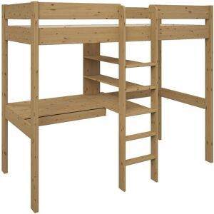 CAMIF Lit mezzanine en bois avec son fauteuil 90 x 190 cm miel