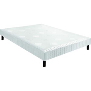 Epeda Sommier confort medium + pieds ecru 90x200