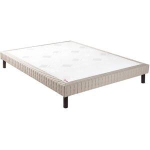 Epeda Sommier confort medium + pieds gris fonce 160x200