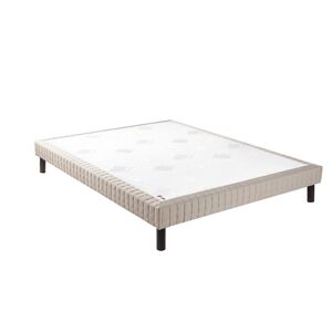 Epeda Sommier confort medium + pieds gris fonce 120x200