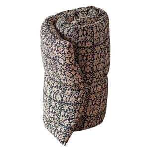 Decoclico Futon matelas de sol en coton block print dominante charbon Pamir Noir 170x6x60cm