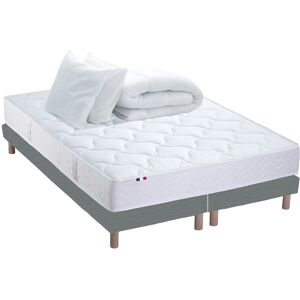 Idliterie Pack Ensemble Matelas Ressorts Sommier Couette Oreillers 2x80x200 - Publicité