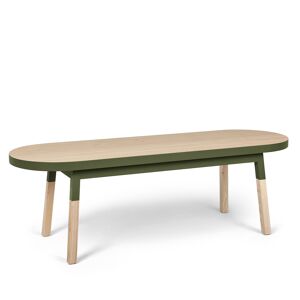 MON PETIT MEUBLE FRANCAIS Bout de lit banc 140 cm, 100% frene massif Vert 140x45x45cm