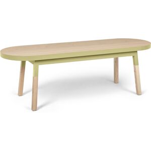 MON PETIT MEUBLE FRANCAIS Bout de lit banc 140 cm, 100% frene massif Jaune 140x45x45cm