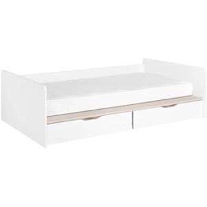 CAMIF Lit banquette avec 2 tiroirs blanc 90 x 190 cm