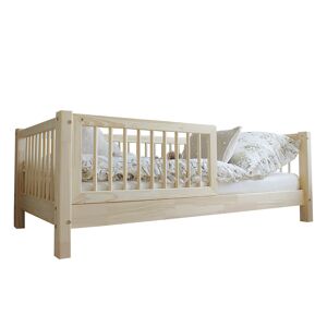 Tendresse de bebe Lit 90x190 barriere et sommier inclus pieds 10 cm naturel