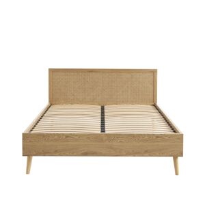 Baita Lit double cannage rotin 160x200 sommier inclus - Publicité