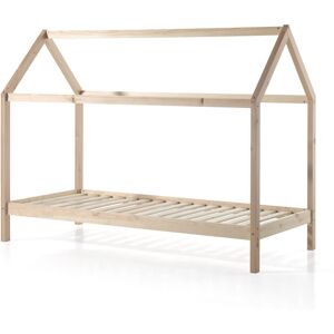 Drawer Lit enfant cabane 1 tiroir en bois 90x200cm bois clair