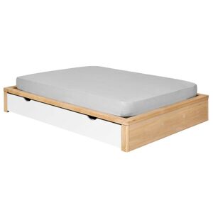 ID Kids Pack lit avec tiroir et matelas bois massif hêtre et blanc 140x200 cm - Publicité